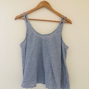 Black and white striped tank top
